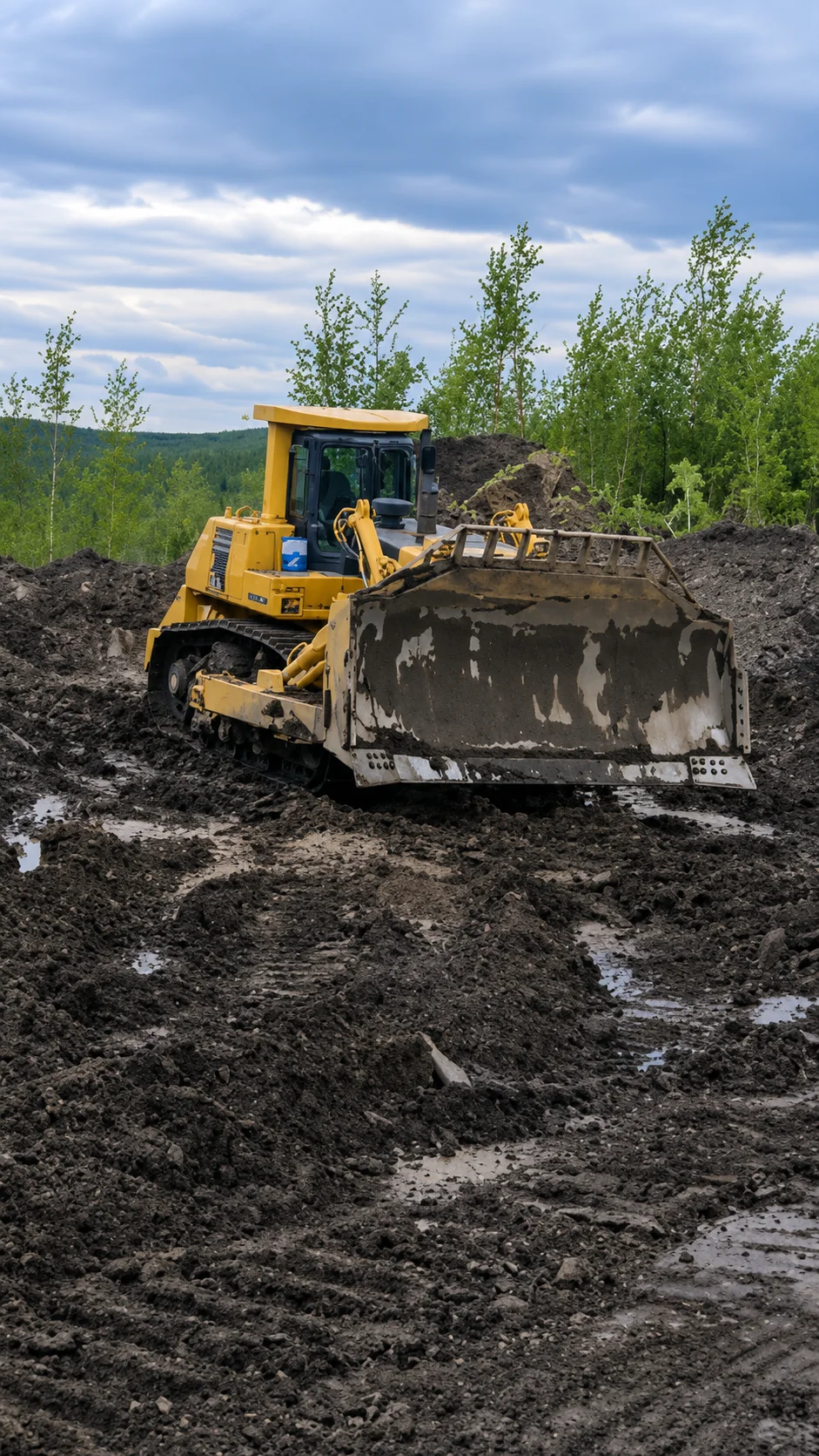 Бульдозер Komatsu D375-5 доставлен клиенту и работает на объекте